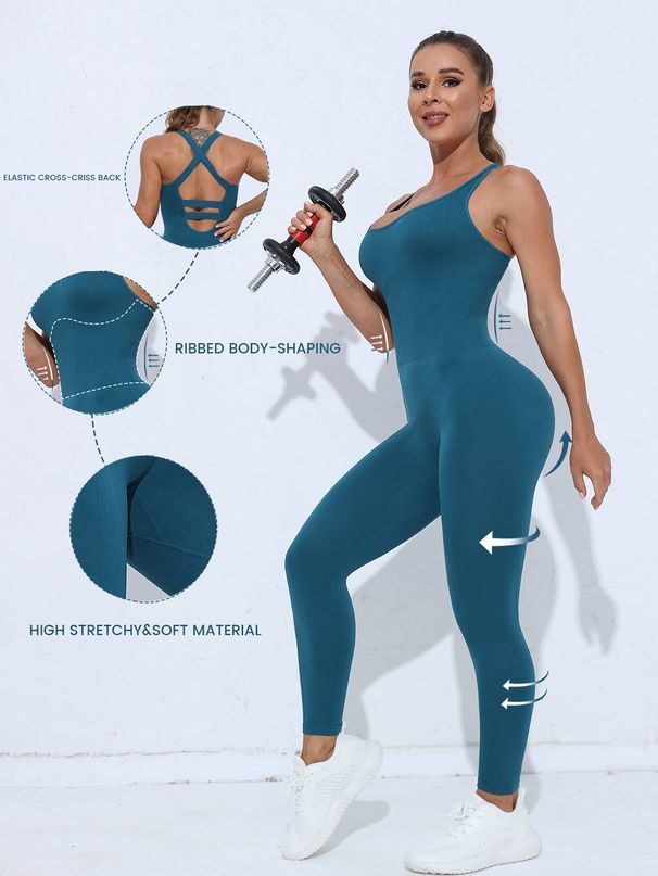 Women's Clothing New Quick Drying Seamless Yoga Body Shaper One Piece Sexy Sleeveless One Piece Sports Fitness Yoga Suit For Women_ecoleips.com