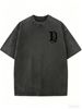 Vintage Faded Oversized Tee, Unisex Short Sleeve Casual Streetwear Top With Relaxed Fit_ecoleips.com