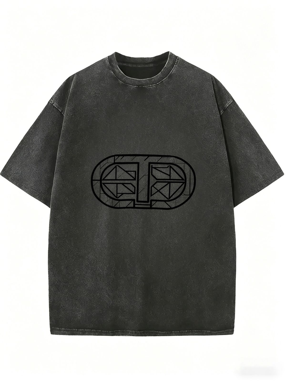 Women's Casual Washed Effect Tee, Loose Fit Short Sleeve Basic Fashion Top_ecoleips.com