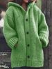 Women's Longline Hooded Cardigan Sweater - Soft Cotton Blend, Oversized Fit, Casual & Elegant For All Seasons_ecoleips.com