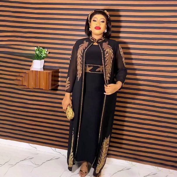 Women's Clothing elegant dress 2 piece set expensive front and back hot diamond stand collar long sleeves fashion design_ecoleips.com