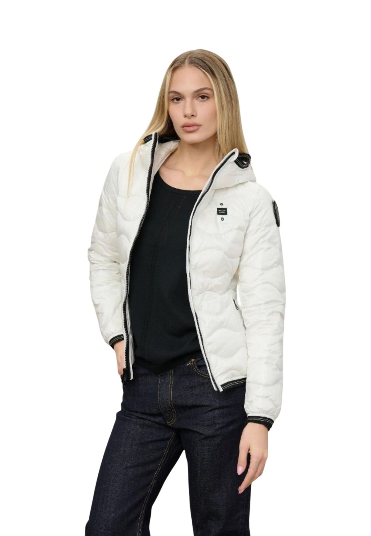 Blauer Women's Camelia Hooded Blazer In White_ecoleips.com