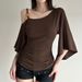 1*1 Customizable European And American Women's Clothing, Minimalist Beaded Element, Off-shoulder Batwing Sleeve Top,_ecoleips.com