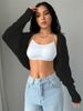Aria Basics Aria Basics European And American Cross-border 2025 New Product Loose-fitting Versatile Knitted Cardigan Short_ecoleips.com