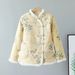 girl New Improved Cheongsam Chinese Style Warm Coat Plus Size Button-Down Tang Suit Cotton Jacket For Women_ecoleips.com