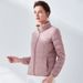 Women's 90-fleece Women's Clothing Stand-up Collar Seamless Glue-pressed Down Jacket Short Light And Thin New Simple Coat_ecoleips.com