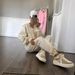 Women's Clothing Suit High Grade Zipper Solid Color Long Sleeve Hooded Sweater High Waist Straight Sports Casual Pants Women_ecoleips.com