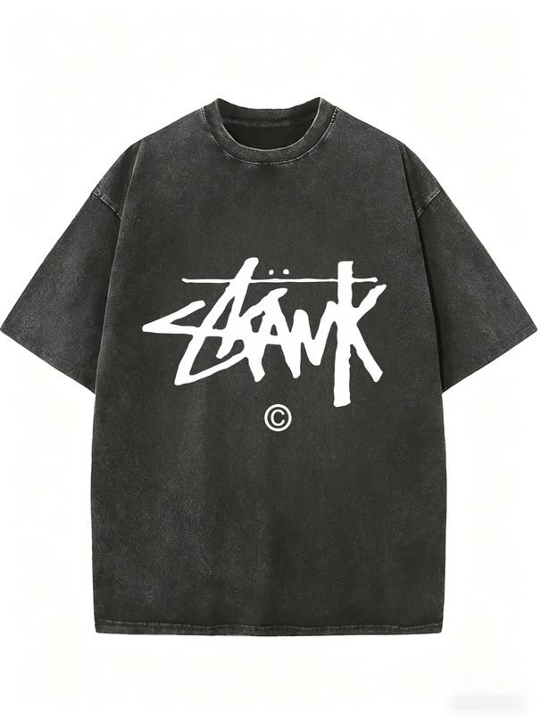 Women's Retro Washed T-Shirt, Soft Breathable Casual Crew Neck Summer Essential_ecoleips.com