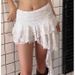 Retro Y2k Lace Trim Asymmetrical Skirt - High Waist Bodycon Mini Skirt For Women, Stretchy & Flattering Fit_ecoleips.com