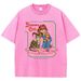 Caring For Your Demon Cat Printing Wash Tshirts Women Street Hip Hop Clothes Cotton Breathable Short Sleeve Summer Soft T-Shirt_ecoleips.com