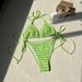 European And American New Striped Towel Cloth Small Fresh Sexy Split Swimsuit Bikini Bikini Cross Border Foreign Trade_ecoleips.com