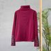 Autumn And Winter Retro Ethnic Style Double-Sided German Velvet Embroidered Base Shirt, Half-High Collar, Slim Fit, Warm_ecoleips.com