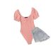Women's Slim Fit Ruffled Trim Solid Color Bodysuit Fashionable European American Style Niche Design Wholesale_ecoleips.com