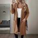 Women's Knitted Cardigan Windbreaker Jacket Autumn Winter Mid-Length European American Style 5030_ecoleips.com