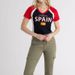 Aria Basics 2026 Summer Women's Short-Sleeve Slim Fit T-Shirt Top Y2K Spanish Print World Cup Football Jersey Wholesale_ecoleips.com