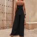 Women's Clothing Casual Strapless Jumpsuit For Women Sexy Wrap Around Design Solid Color Wide Leg Pants Long Pants European And American Style_ecoleips.com