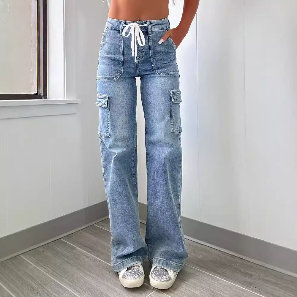 Women's Clothing Casual Lace Up Multi Pocket Functional_ecoleips.com