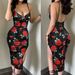 Women's Clothing Colorful Sequin Jacquard Sexy Suspender Slit Long Dress_ecoleips.com