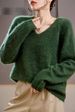Luxury 5% Cashmere 95% Wool Sweater For Women - Soft & Cozy Round Neck/V Neck Pullover - Seamless Brushed Knitwear_ecoleips.com