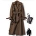 women's trench coat – oversized british style long coat wi heckered , doublebreasted slim fit jacket (17 colors, plus size 3xl)_ecoleips.com
