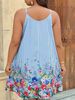 Plus Size Bohemian Spaghetti Strap Dress_ecoleips.com