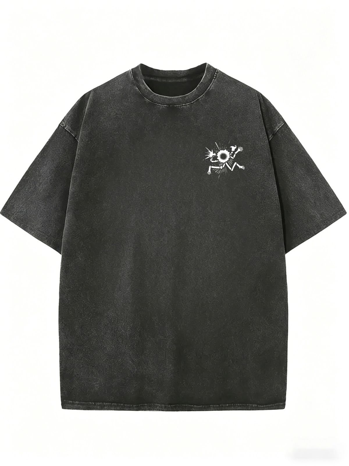 Women's Mineral Wash Tee, Relaxed Fit Crew Neck Summer Everyday Fashion Top_ecoleips.com