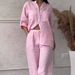 Women's Casual Cotton Linen Shirt And Wide Leg Pants Set Solid Color Drawstring Design Style Collection_ecoleips.com