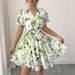 DiYun European And American Casual Vacation Printed Short-Sleeve Cake Skirt Dress Women's Clothing 2026 Spring/Summer_ecoleips.com
