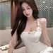 Purely Alluring Hot Girl Metal Buckle Knit Camisole For Women, Slim Fit, Asymmetrical Neck, Off-Shoulder, Versatile_ecoleips.com