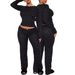 Women's Clothing Casual Cute Flower Round Neck Long Sleeve Home Comfortable Trousers Set_ecoleips.com