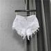 White Denim Sexy Low Waisted Ripped Hot Pants European Style Frayed Hem A Line Shorts Summer 2026 New Women's Clothing_ecoleips.com