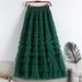 K Net Lace Cake Dress New Style Midi Skirt A-line Long Skirt Puffy Tulle Skirt_ecoleips.com