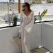 Women's Sexy Deep V Knit Hollow Out Beach Cover Up Maxi Dress – Summer Bikini Swimsuit Cover 2026_ecoleips.com