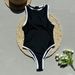 2024 One-piece Swimsuit Women, European And American Style Bikini, New Sexy Patchwork Design, Foreign Trade Swimwear_ecoleips.com