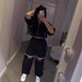 Women's Casual Sportswear Set 26 Years Fashion Zipper Rhinestone Chain Embellishments Two Piece_ecoleips.com
