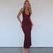 European American Style Women's Long 2025, Bestseller, Sexy Patchwork Halter Neck Lace Dress With Slit,_ecoleips.com