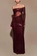 Women's Clothing Perspective Evening Dress Sexy Long Slim One Shoulder_ecoleips.com