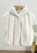 Spring Hooded Faux Mink Vest – Lightweight Zip-Up Jacket With Pockets (One Size, Army Green/Black/Beige & More)_ecoleips.com