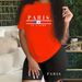 Summer Women's Casual And Fashionable Paris Pattern Print Loose T-shirt+shorts Two-piece Sportswear Suitable For Daily Wear-88_ecoleips.com