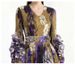 Women's French Style Long Dress V Neck Floral Print Fitted Waist Full Skirt Cake Skirt For Vacation Look_ecoleips.com