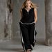 2027 Summer Fashion European-USA Style Women O-Neck Sleeveless T-Shirt + Elastic Waist Wide Leg Pants Two-Piece Casual Sets_ecoleips.com