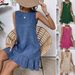 Women's Clothing Sleeveless Vest Dress Casual Tie Up Style Ruffled Spring Summer New Hot Selling_ecoleips.com