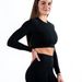 Women's Fitness Sportswear Long Sleeve Pants Set Smooth Handle Jacquard Seamless Active Wear For Women_ecoleips.com