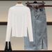 Women's Clothing Spring And Autumn Women's Clothing Set New Maillard Style Denim Jacket Suspenders With Retro Jeans Three Piece Suit_ecoleips.com