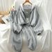 Women's Clothing Women's Retro Three Piece Suit Casual Sports Loose Jacket Leggings Set For Formal & Casual For Women_ecoleips.com