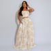 Women's Summer Bohemian Style Suspender Dress Set With Flared Skirt_ecoleips.com