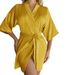 Aria Basics European American Style Mid-sleeve Women's Sexy Robe, Short Cardigan With Ties And Tassels, Thin Sleepwear Suitable For_ecoleips.com