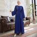 Verve 2210#Long Robe Women's Muslim Turkey Dubai Heavy Beaded Rhinestone Long Dress Abaya_ecoleips.com