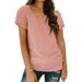 2026 Spring/Summer Wish Best-Selling European And American New Short-Sleeve V-Neck T-Shirt Tops Cross-Border_ecoleips.com
