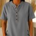 Women's Lapel Button Down Short Sleeve Dress Style Casual Fashionable Spring Summer Daily Commuting_ecoleips.com